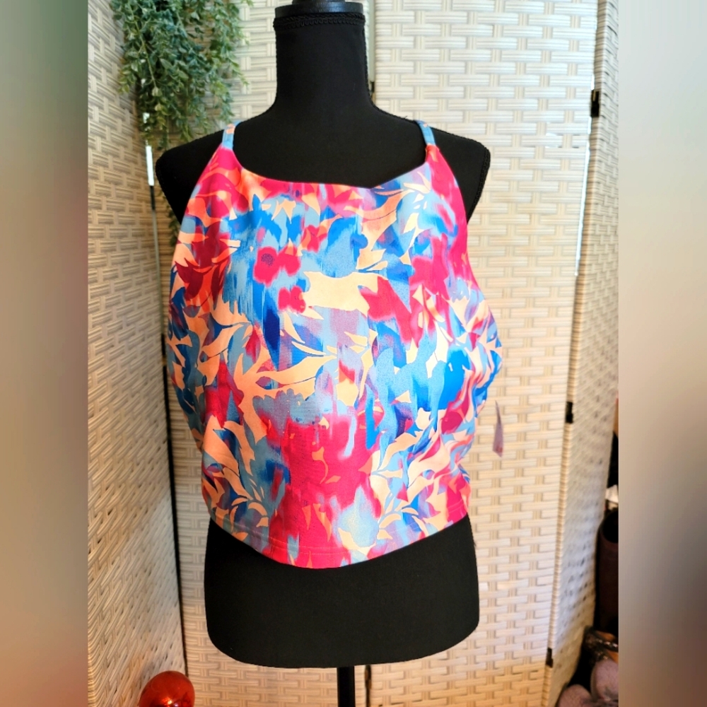 💥Old navy floral racer back sports bra XXL